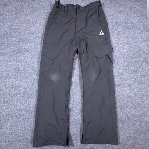 Gerry Mens Fleece Lined Cargo Snow Pants Dark Gray Water Resistant Size Medium